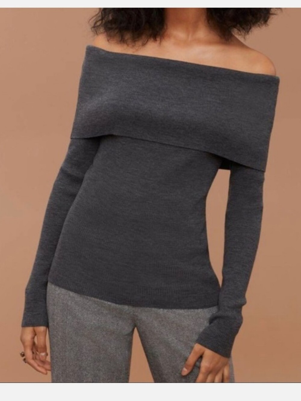 WILFRED Croquis Sweater Grey OTS wool blend XXS Aritzia